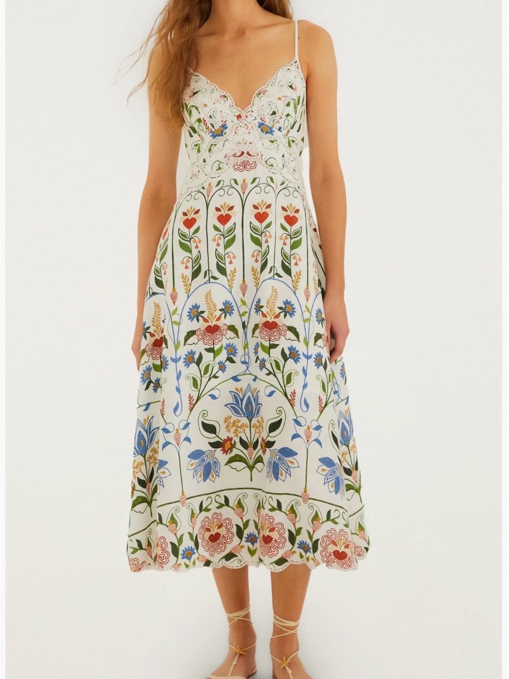 FARM Rio
Off-White Stitched Garden Midi Dress - Picture 4 of 4